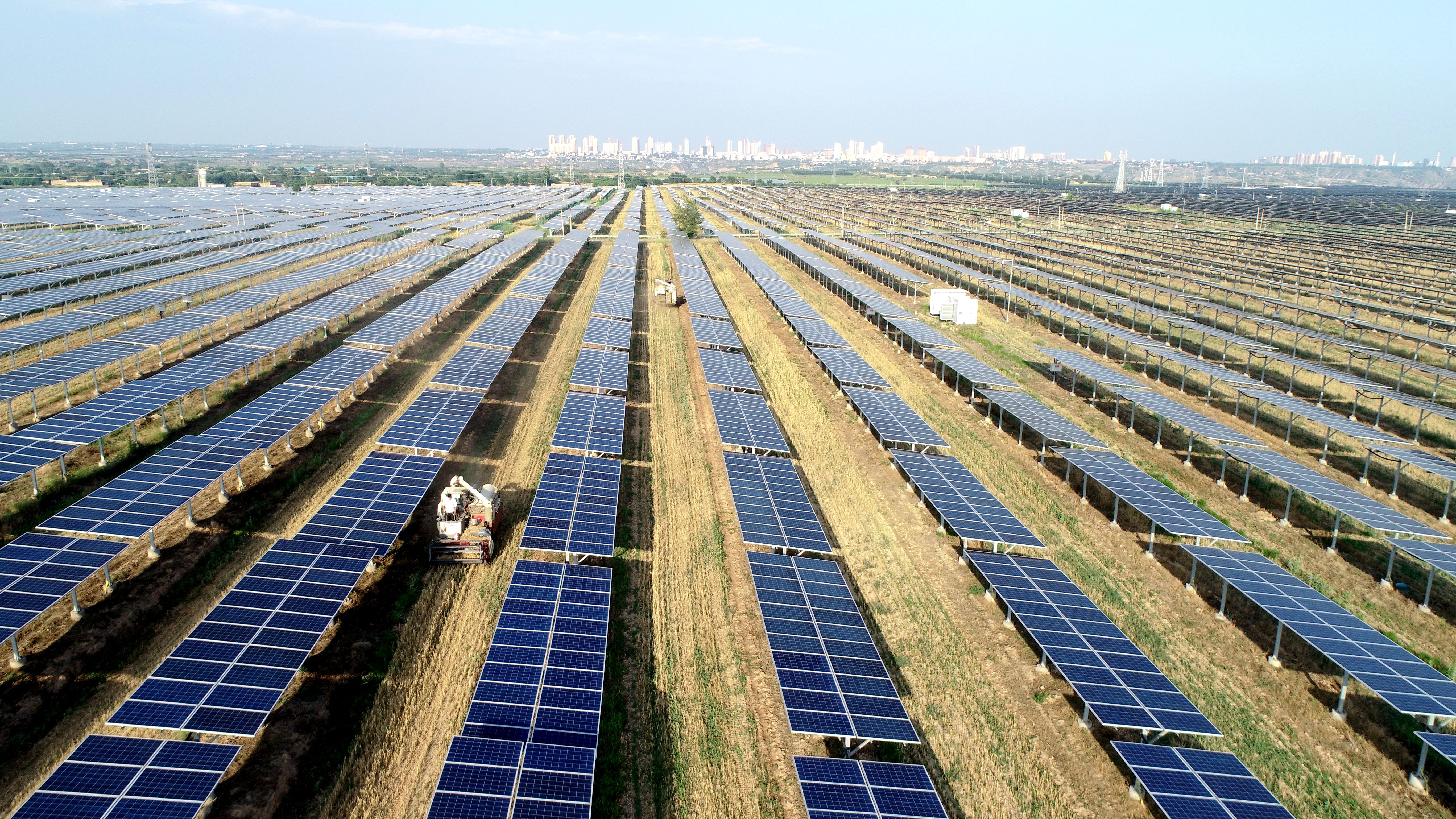 1662444545147064382.jpg 2.大唐澄城安里10萬千瓦農光互補光伏電站采取“農光互補”模式,不僅大大提高土地綜合利用率,還帶動當地村民在家門口就業,促進農民增收。任永紅攝 .jpg